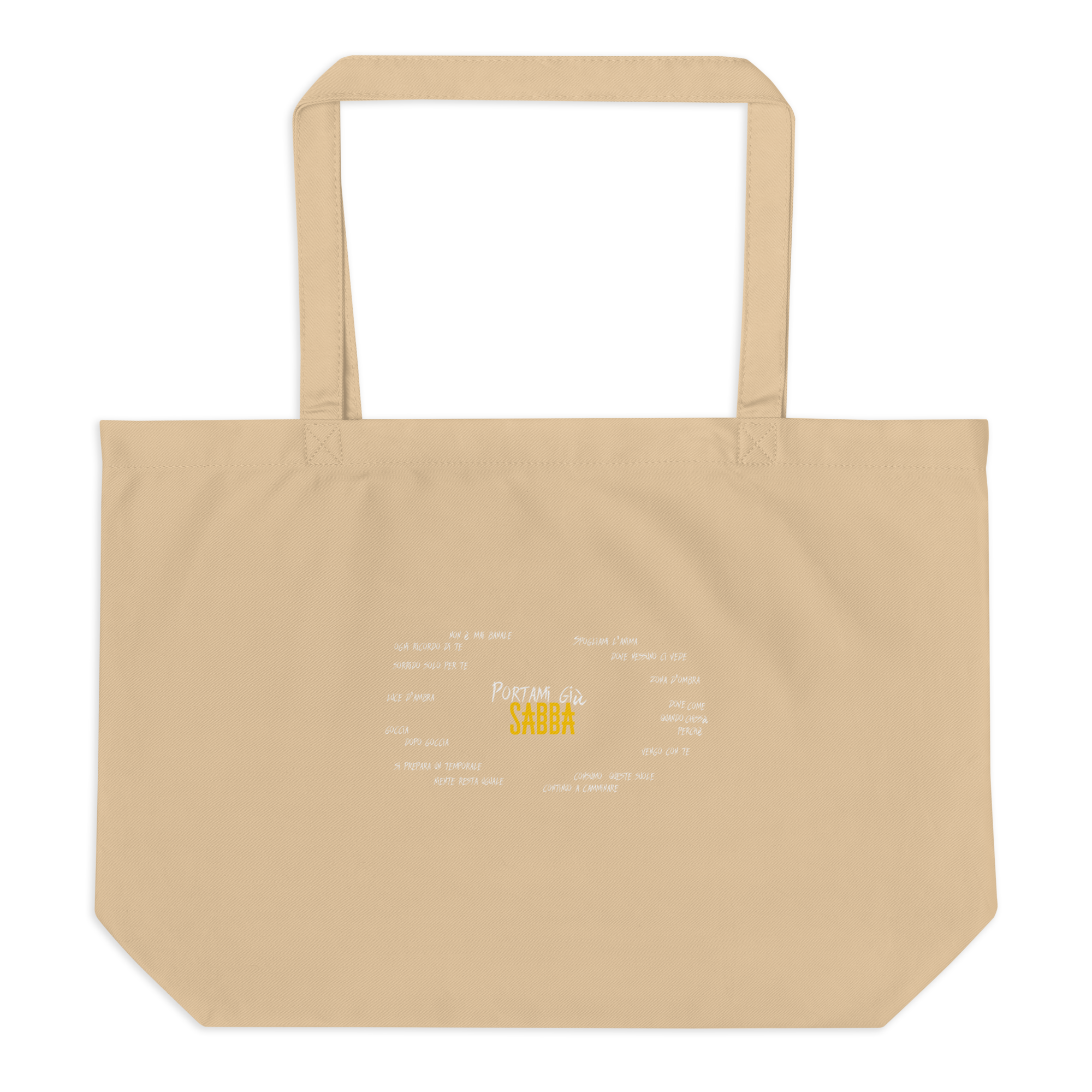 PORTAMI GIÙ large organic tote bag