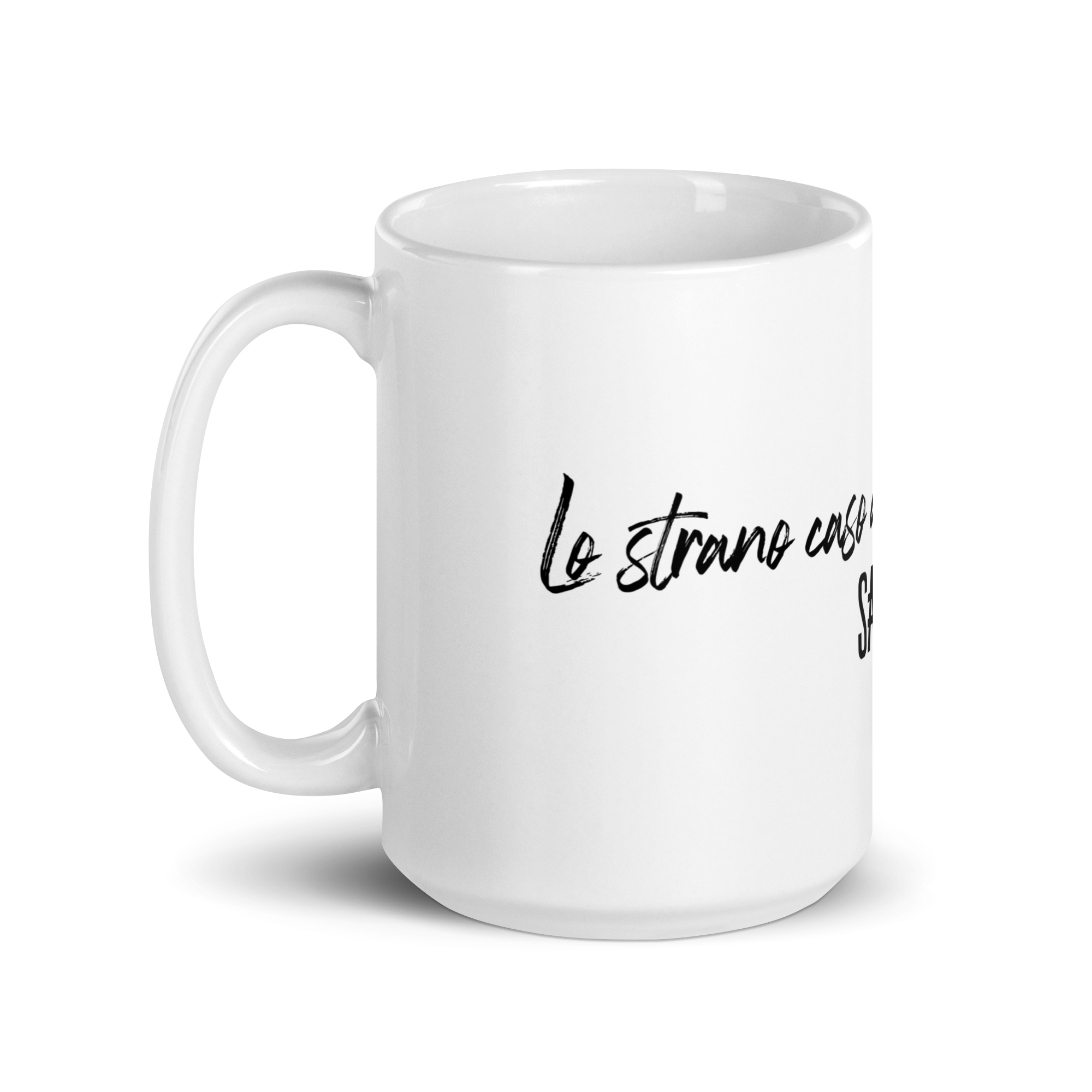 LO STRANO CASO - white glossy mug